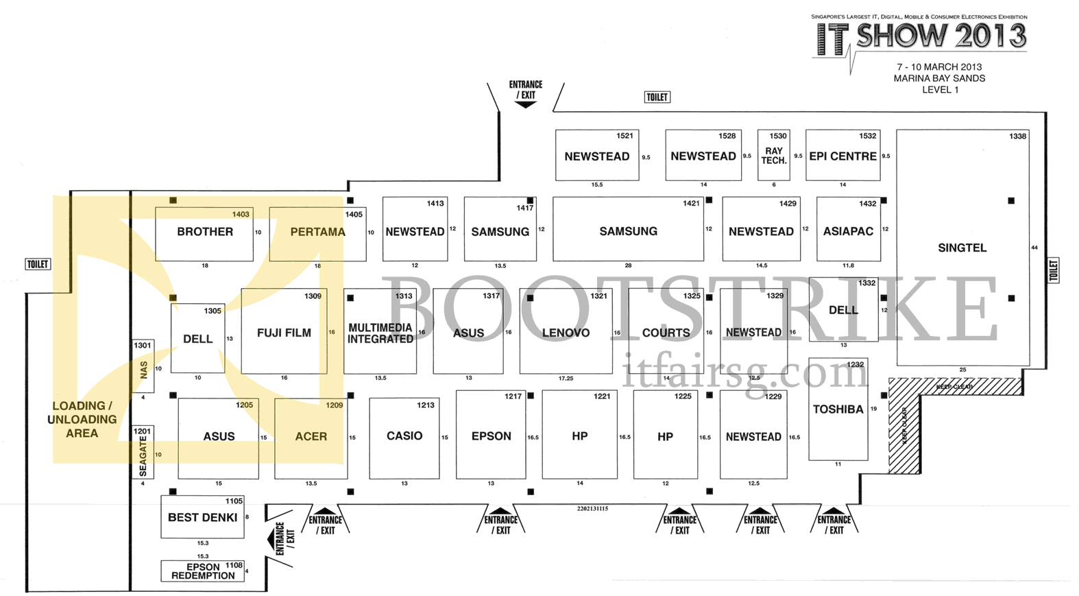 IT SHOW 2013 price list image brochure of Floor Plan Map Level 1 MBS