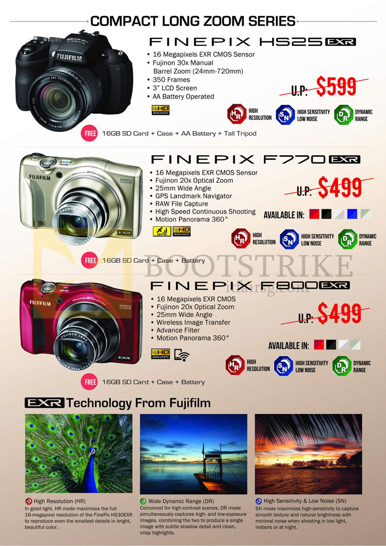 IT SHOW 2013 price list image brochure of Fujifilm Digital Cameras HS25EXR, F770EXR, F800EXR