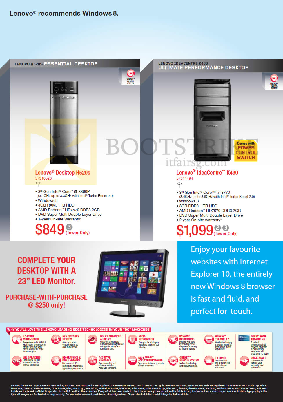 IT SHOW 2013 price list image brochure of Lenovo Desktop PC H520s, IdeaCentre K430