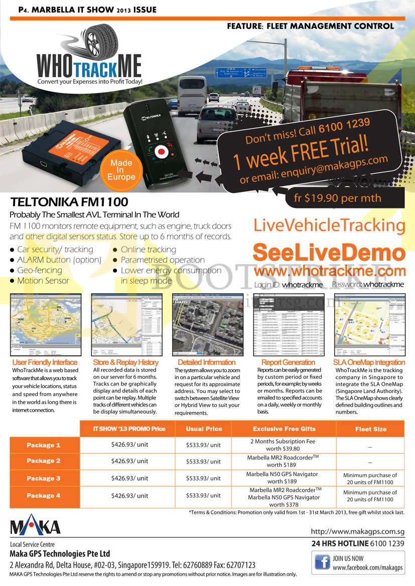 IT SHOW 2013 price list image brochure of Maka GPS Teltonika FM1100 AVL Terminal, LiveVehicleTracking