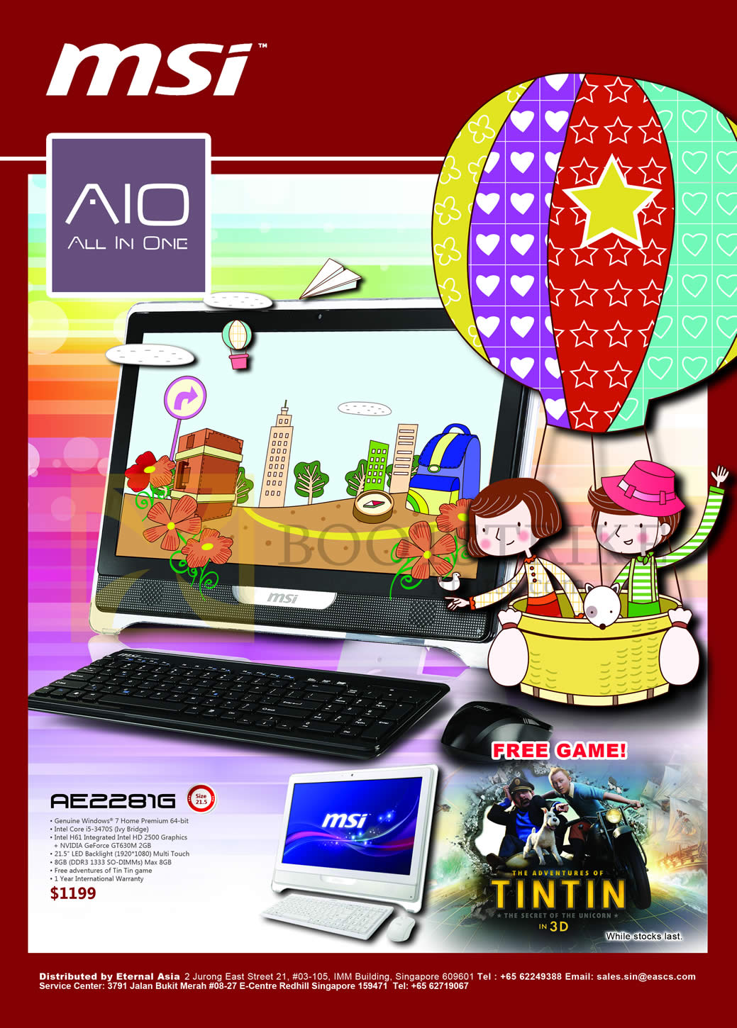 IT SHOW 2013 price list image brochure of Newstead MSI AIO Desktop PC AE2281G