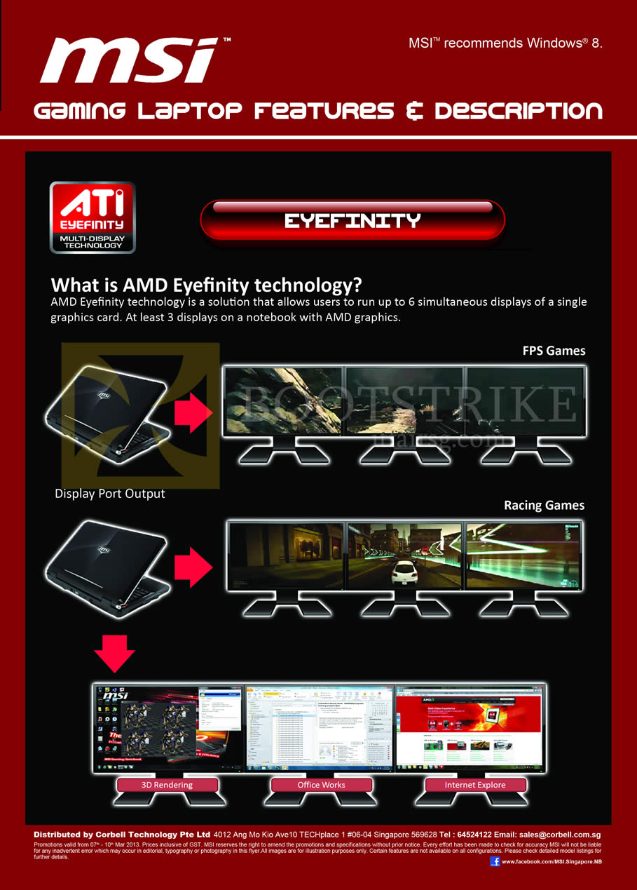 IT SHOW 2013 price list image brochure of Newstead MSI Notebooks Gaming Laptop Features Eyefinity