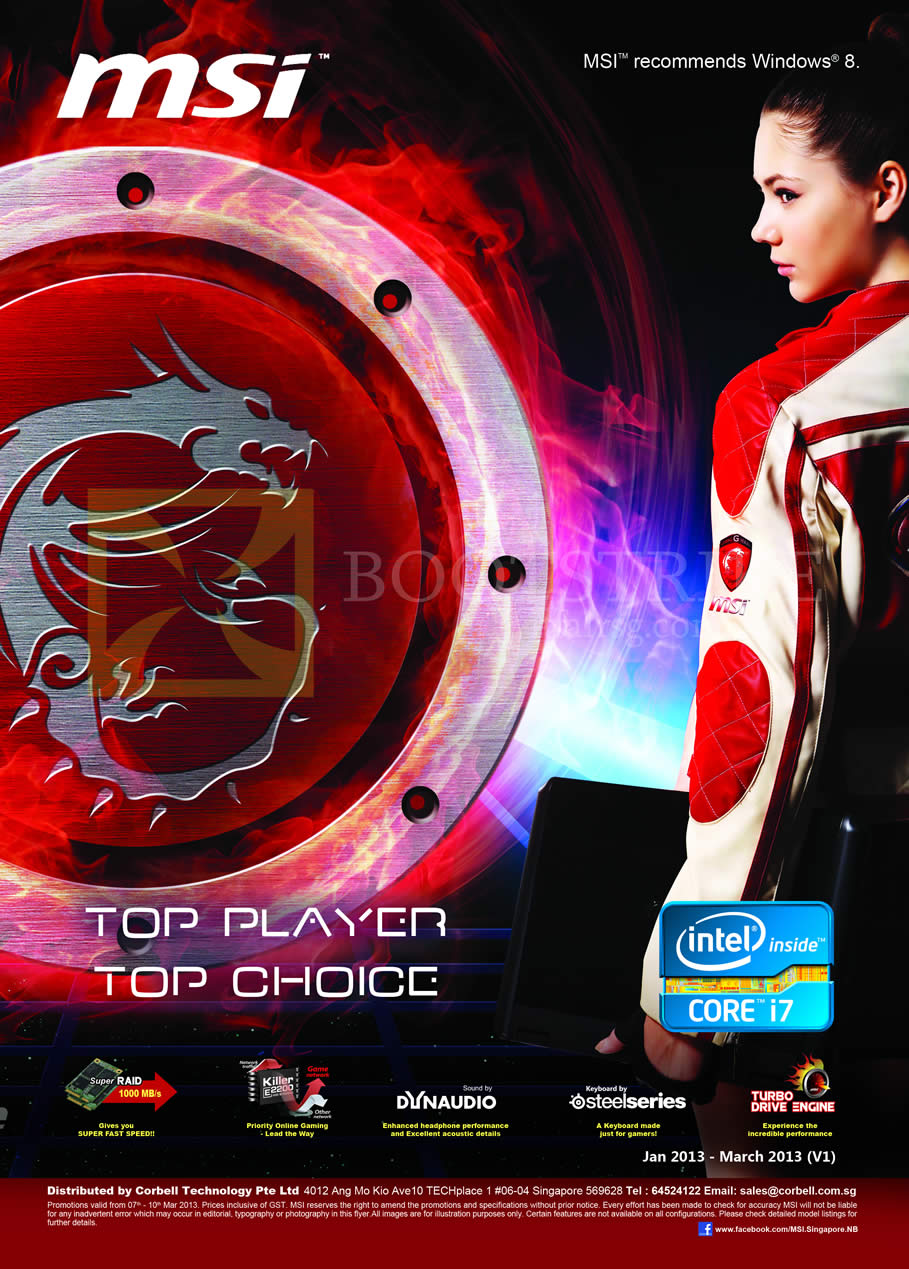 IT SHOW 2013 price list image brochure of Newstead MSI Notebooks MSI Top Player, Top Choice