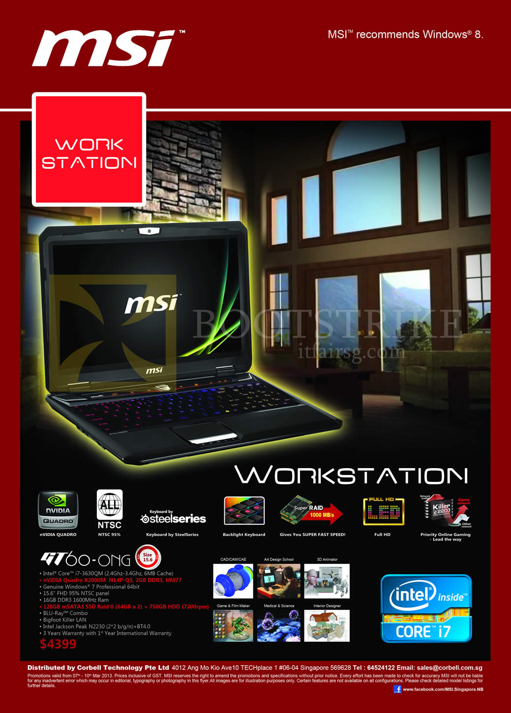 IT SHOW 2013 price list image brochure of Newstead MSI Notebooks Workstation GT60-0NG