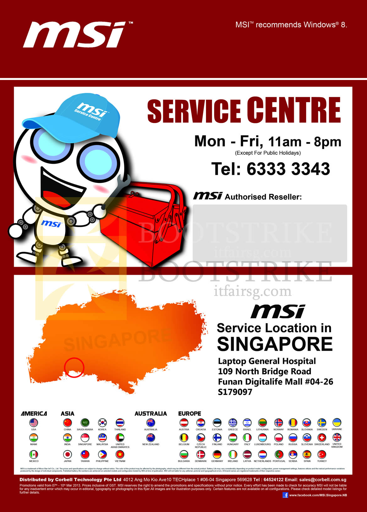 IT SHOW 2013 price list image brochure of Newstead MSI Service Centre Address