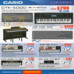 Celviano Music Pianos CTK-5000, AP-220, XW-P1, XW-G1, CTK-2200, WK-220