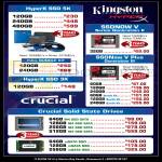 Kingston HyperX SSD 5K, 3K, SSDNow V, SSDNow V Plus, Crucial M4 SSD, MSATA