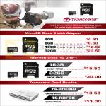 Transcend MicroSD Flash Memory, Card Reader TS-RDF8W TS-RDF5K