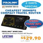 Fida Prolink WNR1004 Wireless N Green Pocket AP Router