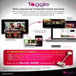 Toggle Entertainment Service Specials, Free HDMI Adaptor, Goodie Bags