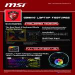 Newstead MSI Notebooks Gaming Laptop Features Steelseries Keyboard, Full Color Back Light