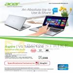 Singtel Free Acer Aspire V5 Touch 15.6 Notebook Specifications