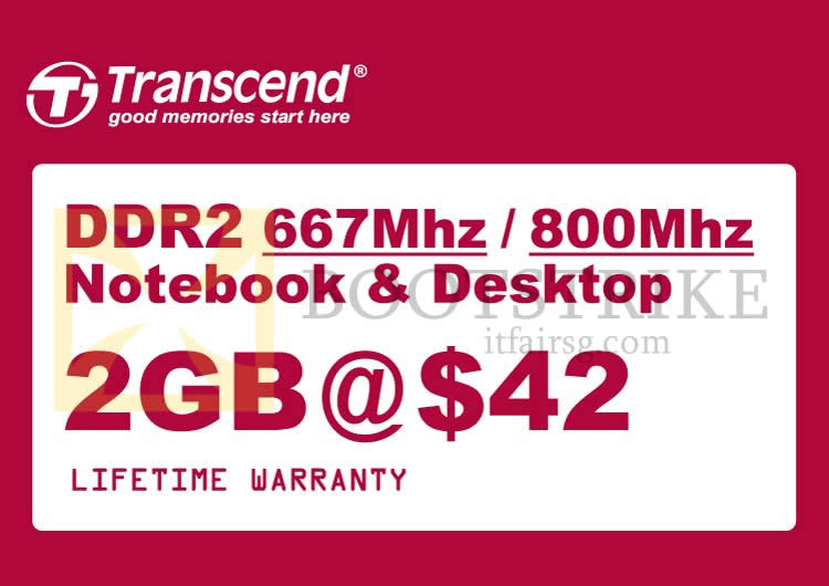 IT SHOW 2014 price list image brochure of Convergent RAM Transcend DDR2 2GB