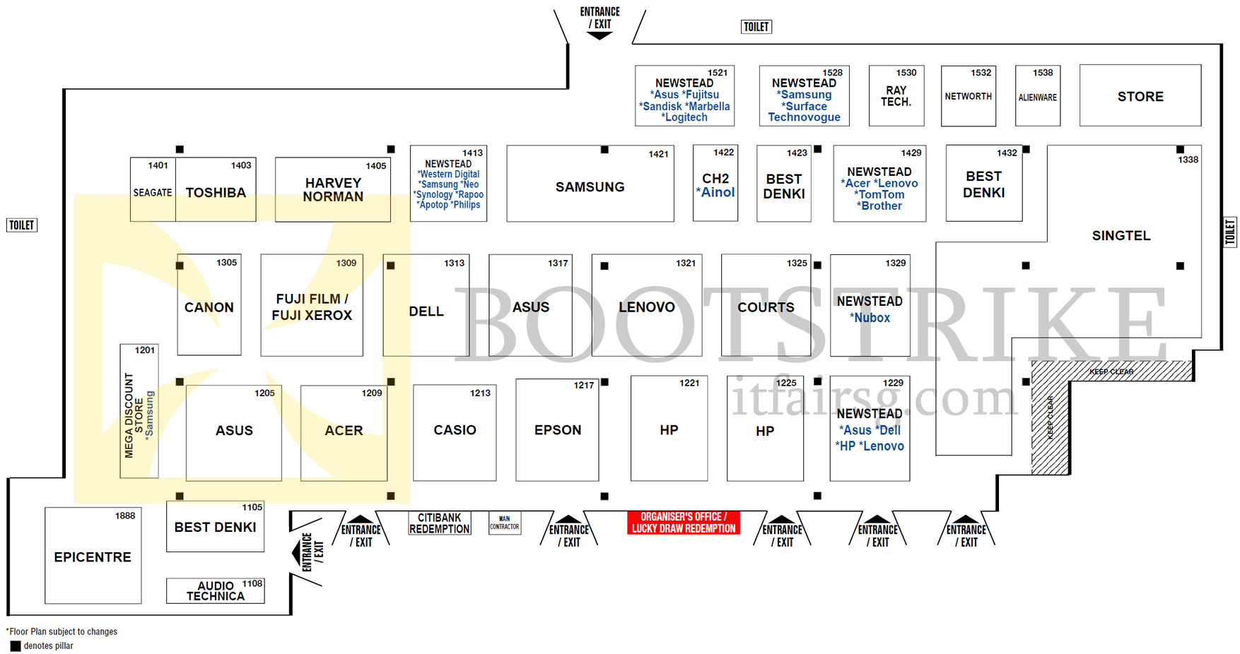 IT SHOW 2014 price list image brochure of Floor Plan Map Level 1, IT SHOW 2014