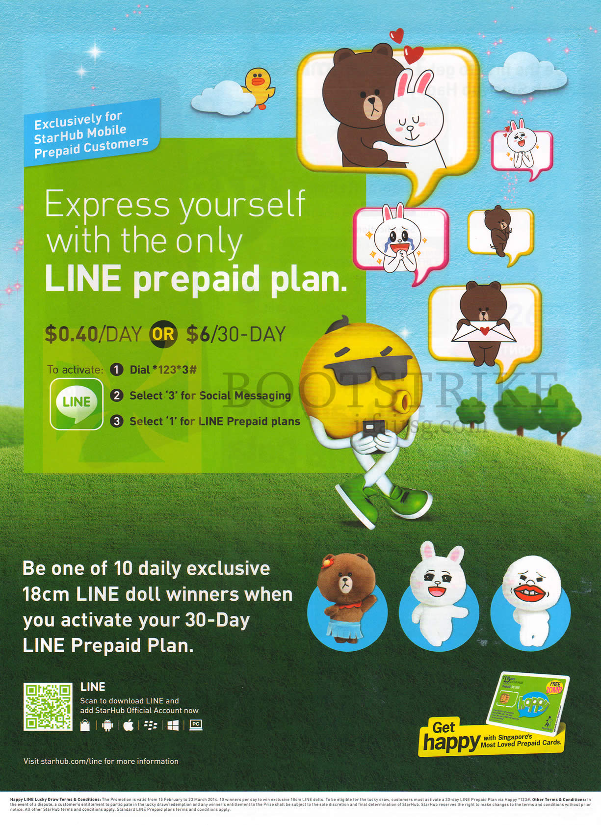 IT SHOW 2014 price list image brochure of Starhub Mobile Prepaid Line Plan