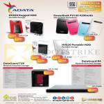 External Storage Adata HV620 HV650 Portable HDD 1TB 2TB Powerbank PV100, DataGuard T5R NAS, R4