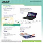 Notebooks Aspire E1-422, 472, 572G, S3-392G, S7-392, S7-191