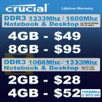 Crucial RAM DDR3 Notebook, Desktop PC