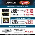 Lexar Memory Stick Duo Pro 4GB 8GB 16GB 32GB, Card Reader