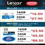 Lexar MicroSD Class 10 16GB 32GB 64GB