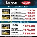 Lexar Professional CF CompactFlash 16GB 32GB 64GB 128GB