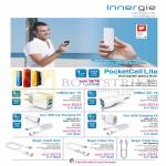 Innergie Power Banks Pocketcell Lite, MMini AC, DC, Car Charging Kit, Magic Cable, Lightning