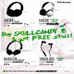 Skullcandy Headphones Crusher, Aviator, Navigator, Smokin Buds