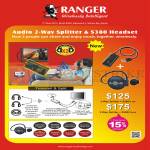 Systems Tech Ranger Audio 2-Way Splitter, S380 Headset