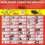 Worldwide Computer Services Accessories, Hard Disk Docking Station, 3G Dongle, FM Transmitter, Powerbank, Notebook Cooler, Screen Protector