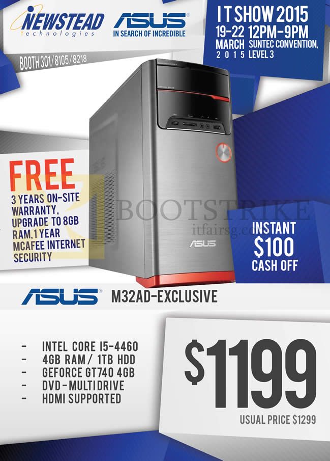 IT SHOW 2015 price list image brochure of ASUS Newstead M32AD Desktop PC