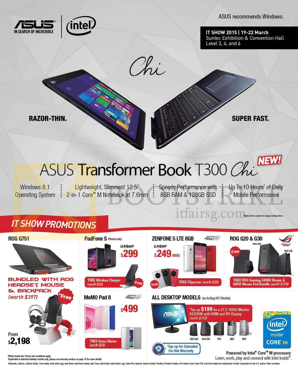 IT SHOW 2015 price list image brochure of ASUS Notebooks, Mobile Phones, Tablets, Desktop PCs