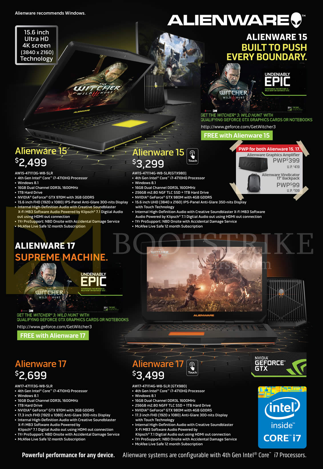 IT SHOW 2015 price list image brochure of Dell Notebooks Alienware 15, 17