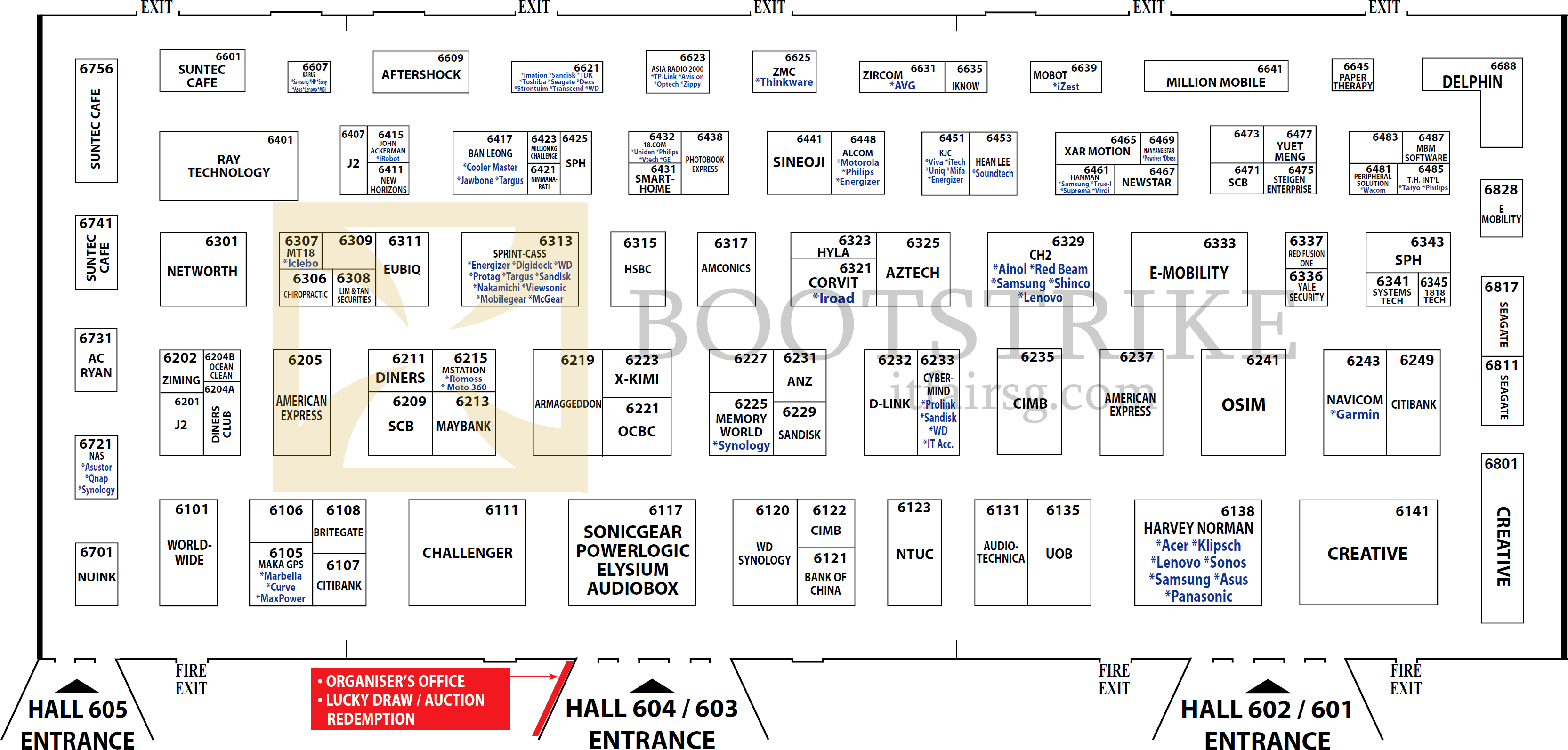 IT SHOW 2015 price list image brochure of Floor Plan Map Level 6, Suntec IT SHOW 2015