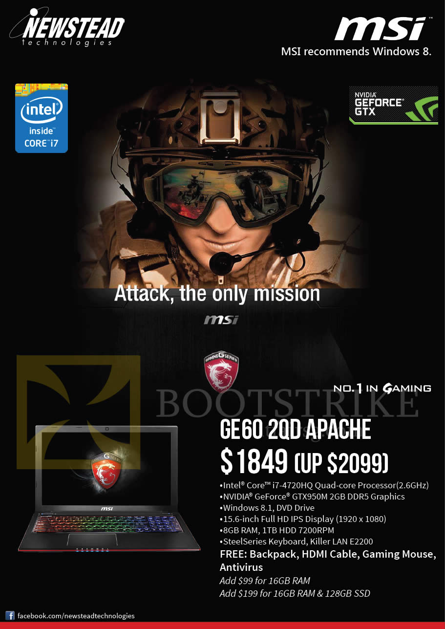 IT SHOW 2015 price list image brochure of MSI Newstead GE60 2QD Apache Notebook