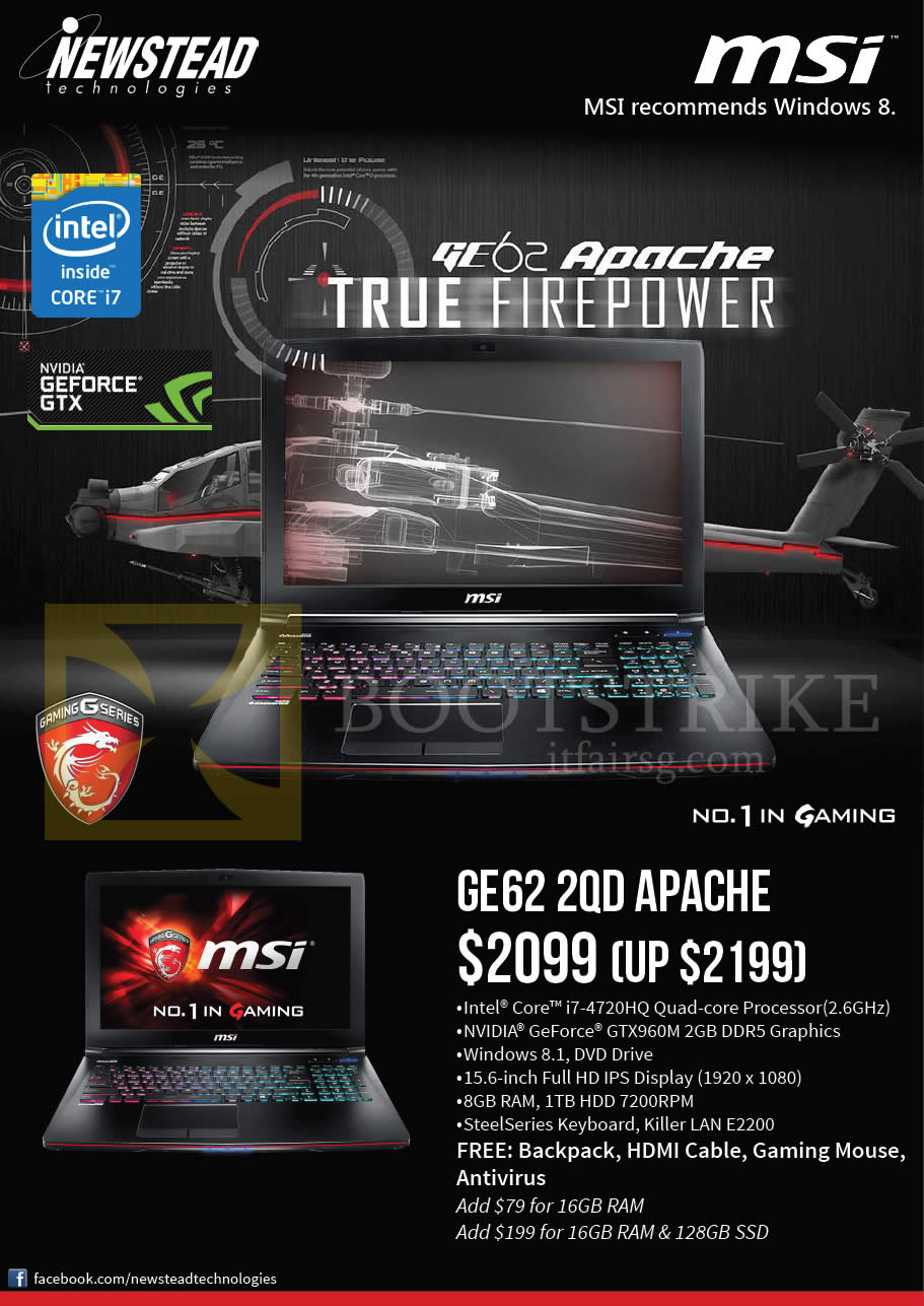 IT SHOW 2015 price list image brochure of MSI Newstead GE62 2QD Apache Notebook