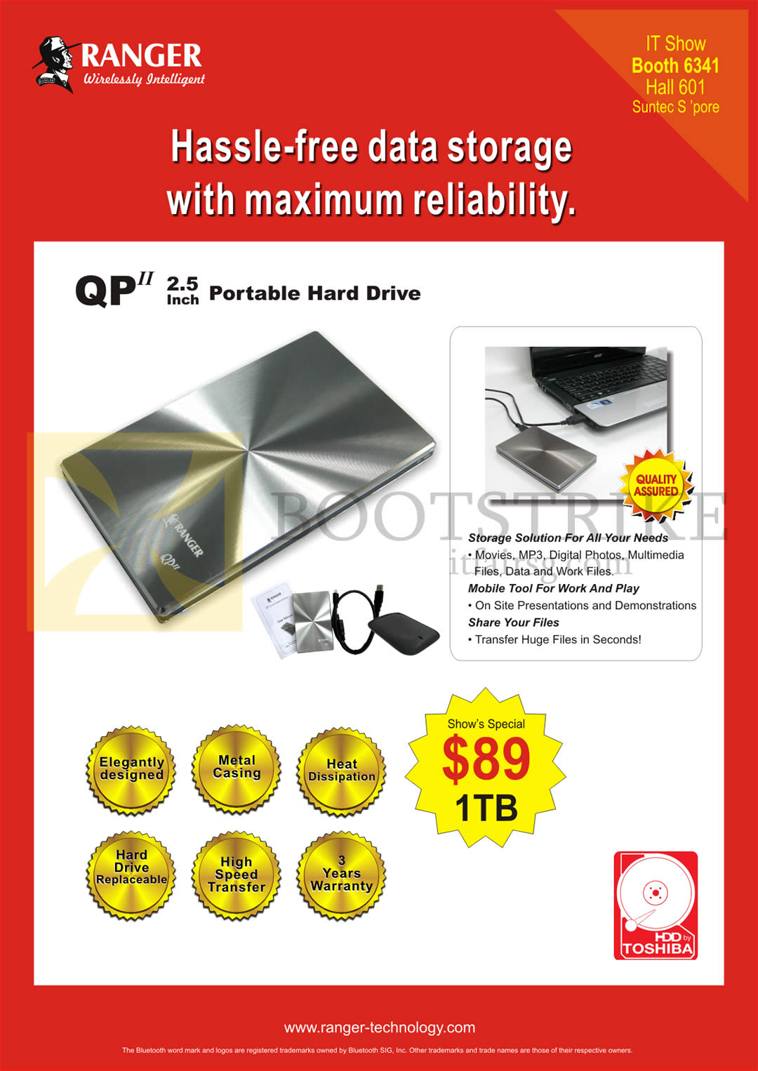 IT SHOW 2015 price list image brochure of Systems Tech Ranger QP II 1TB External Storage