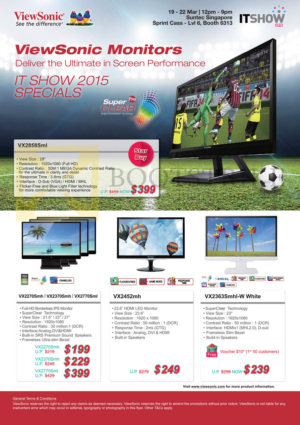 IT SHOW 2015 price list image brochure of ViewSonic Monitors LED, VX2858Sml, VX2270Smh, VX2370Smh, VX2770Sml, VX2452mh, VX2363Smhl-W