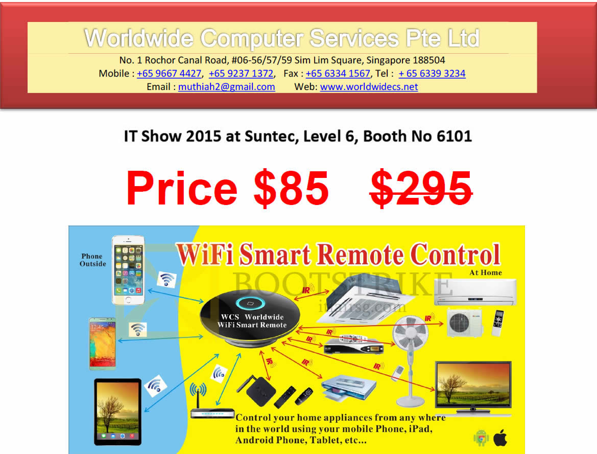 IT SHOW 2015 price list image brochure of Worldwide Computer Services Wifi Smart Remote Control