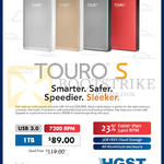 HGST Touro S Hard Disk External Storage Drive 1TB