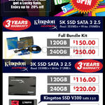 Kingston SSD Sata 3 2.5 120GB, 240GB, SSD V300 120GB, 240GB