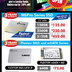 Plextor SSD M6Pro Series, M6S, MSata Series, M6S Sata III, MSata, M2, 64GB, 128GB, 256GB, 512GB