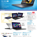 Notebooks Inspiron 15 7000 Series, XPS 11, XPS 15, XPS 12