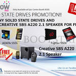 Adata, Fujitsu SSD, Free Creative SBS A220 Speakers