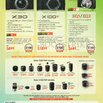 (No Prices) Digital Cameras, Lenses X30, X100T, XQ1, XQ2