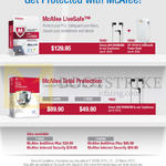 McAfee Intel Security LiveSafe, Total Protection, AntiVirus Plus, Internet Security