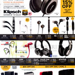 Klipsch Earphones, Headphones, Speakers, X11i, X7i, X4i, R6, R6i, R6m, A5i, S3M, Image One II, Bluetooth, Status, Promedia 2.1, Gig, KMC1, KMC3