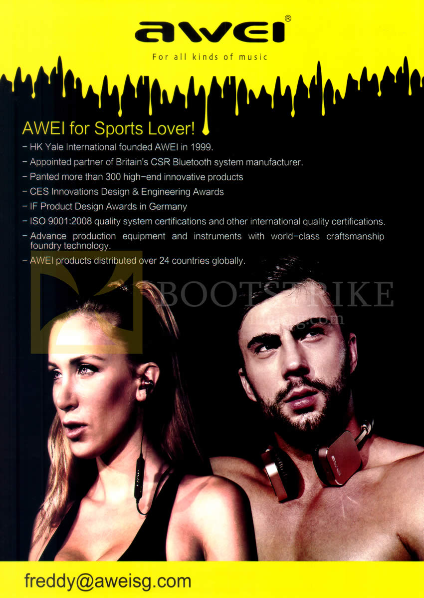 IT SHOW 2016 price list image brochure of 1818 Tech Awei Headphones, Earphones Features