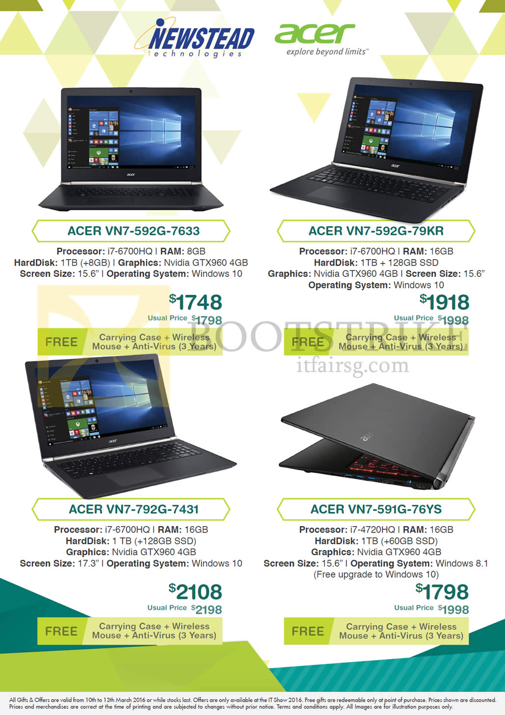 IT SHOW 2016 price list image brochure of Acer Newstead Notebooks VN7-592G-7633, VN7-592G-79KR, VN7-591G-76YS, VN7-792G-7431