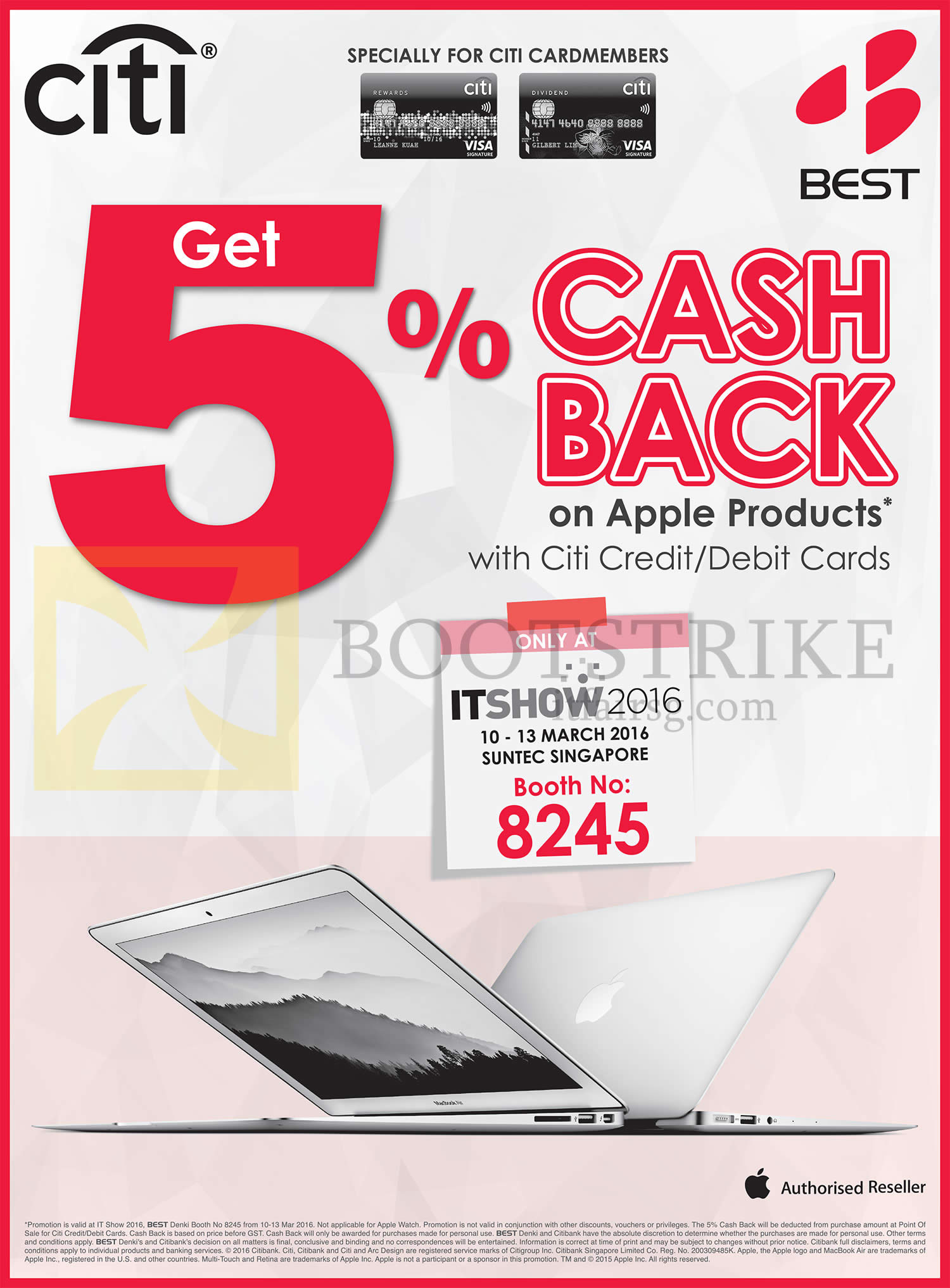 IT SHOW 2016 price list image brochure of Best Denki Apple Products Citibank 5 Percent Cashback Credit, Debit Cards