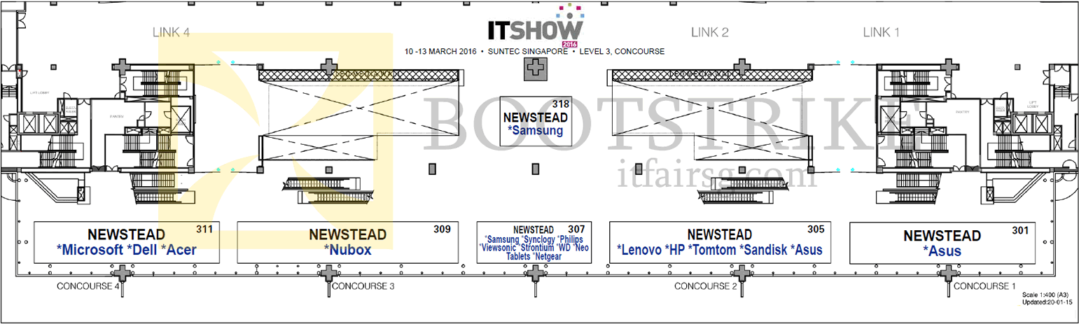 IT SHOW 2016 price list image brochure of Floor Plan Map Level 3, Suntec IT SHOW 2016